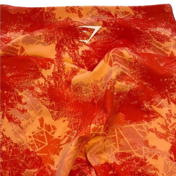 Gymshark Red and Orange Pattern High Waist Leggings Women’s Size Small - Picture 6 of 9